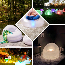 Inflatable LED Waterproof Light Up Color Changing Remote Battery Operated Light Up Sofa Furniture 40 Inch Width x 32 Inch Height 