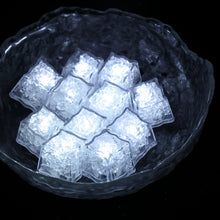 Pack of 12 - White Submersible Waterproof LED Ice Cubes With Flash & Blink Modes#whtbkgd