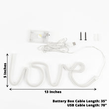 Love Sign In Warm White Led 13 Inch Battery USB Operated
