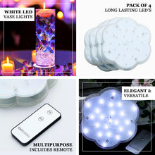 4 Pack | 23 LED White LED Vase Lights With Remote