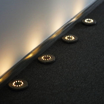 Warm White Solar Disk Pathway Lights: Illuminate Your Outdoor Space