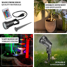 6 Watt Multicolor RGB LED Indoor and Outdoor Backdrop Spotlight with Remote Control