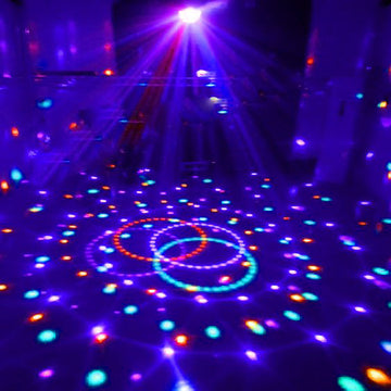 Add a Touch of Elegance with our RGB Honeycomb Sound Activated Party Disco Ball Stage Light