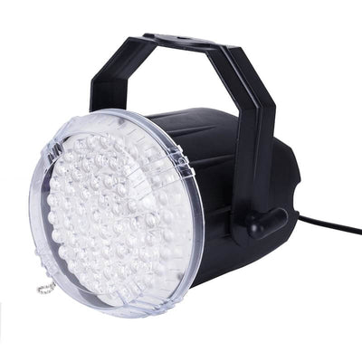 LED stage light with a clear cover and black handle