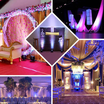 Elegant event decoration with floral arrangements and ambient lighting.