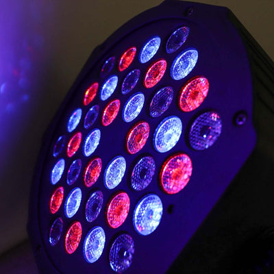 LED stage light with multiple colorful lights for vibrant illumination.