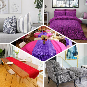 Unleash Your Creativity with Purple Leopard Print Taffeta Fabric