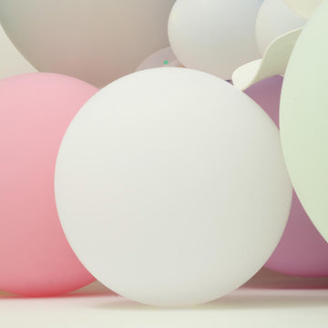 2 Pack | 32" Large Balloons Helium or Air Latex Balloons Pastel White