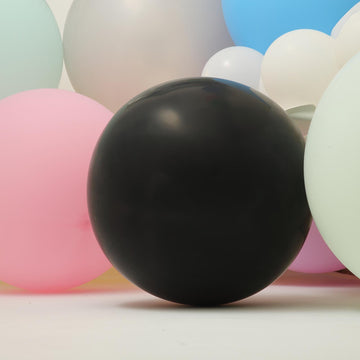 2 Pack Large Matte Black Helium or Air Premium Latex Balloons 32"