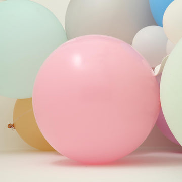 2 Pack 32" Large Matte Pastel Blush Helium or Air Latex Balloons