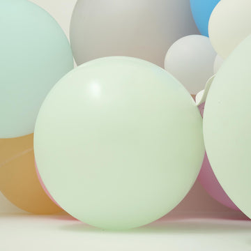 2 Pack Large Matte Pastel Mint Helium/Air Premium Latex Balloons 32"