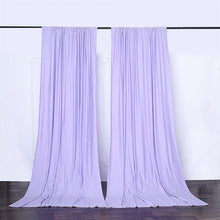 2 Pack Lavender Lilac Scuba Polyester Curtain Panel Inherently Flame Resistant Backdrops