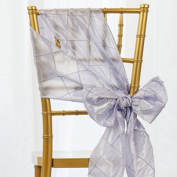 5 Pack Lavender Lilac Pintuck Chair Sashes 7"x106"
