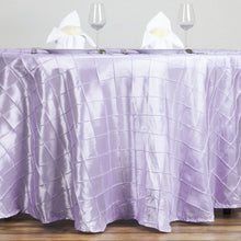 Round Lavender Pintuck Tablecloth 120 Inch   
