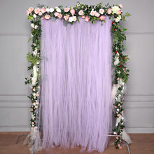 5ftx10ft Lavender Lilac Reversible Sheer Tulle Satin Backdrop Curtain Panel with Rod Pocket