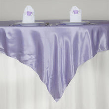 72 Inch x 72 Inch Lavender Seamless Satin Square Tablecloth Overlay#whtbkgd