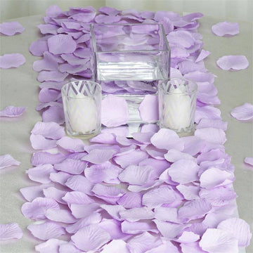 500 Pack Lavender Lilac Silk Rose Petals Table Confetti or Floor Scatters