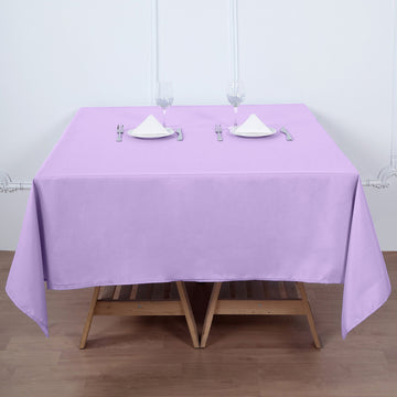Lavender Lilac Square Seamless Polyester Tablecloth 70"x70"