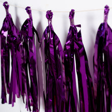 7.5 ft Purple Hanging Foil Tassel Garland