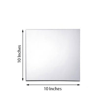 6 Pack | 10inch Square Glass Mirror Table Centerpiece, Hanging Wall Decor