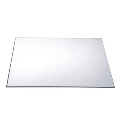 Rectangular mirror with a sleek edge on a plain white background