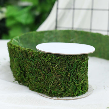 Vibrant Green Preserved Moss Ribbon Roll: Add Natural Charm to Your DIY Crafts