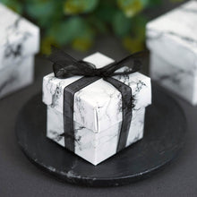 50 Pack | 2inch Marble Print Party Favor Candy Gift Boxes With Lid