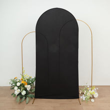 7 Feet Matte Black Spandex Arch Cover For Round Top Backdrop Stand