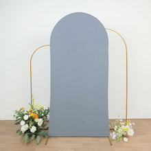 7 Feet Matte Dusty Blue Spandex Arch Cover For Round Top Backdrop Stand