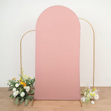 7 Feet Matte Dusty Rose Spandex Arch Cover For Round Top Backdrop Stand