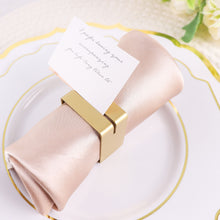 Square Place Card Holders 4 Pack Of Matte Gold Napkin Rings