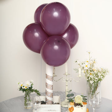 25 Pack | 12" Matte Pastel Eggplant Helium or Air Latex Party Balloons