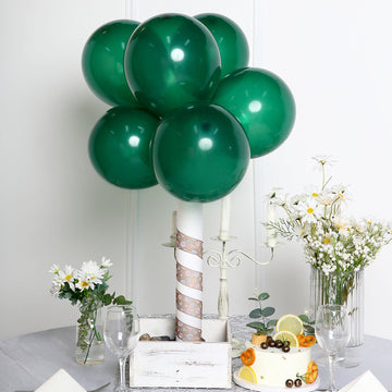 25 Pack Matte Pastel Emerald Helium or Air Latex Party Balloons 10"