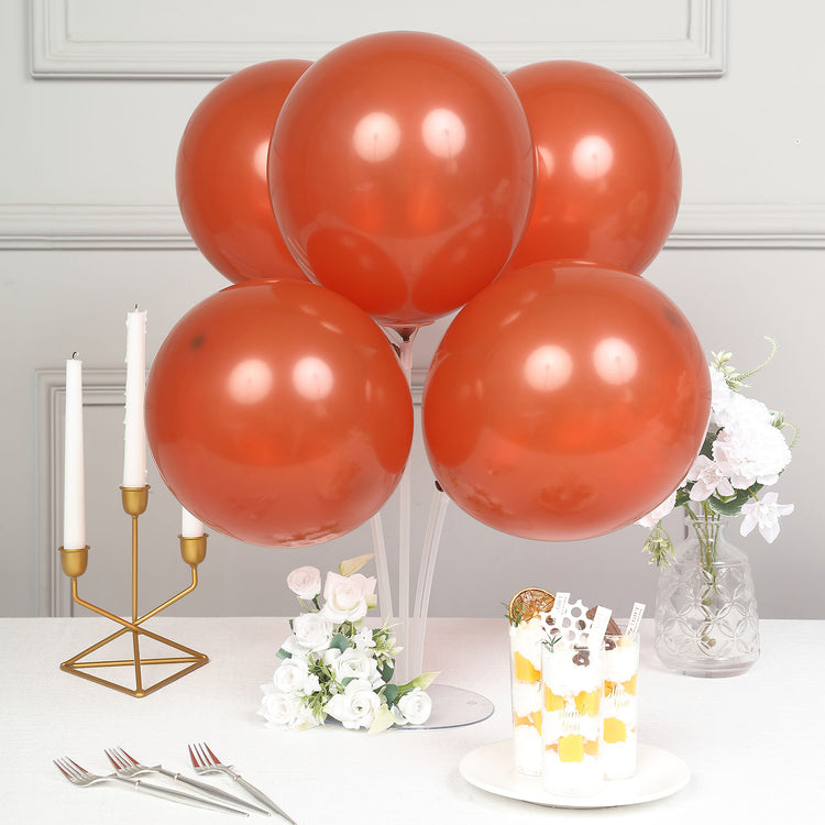 12 Inch Matte Pastel Terracotta Air & Helium Latex Balloons 25 Pack
