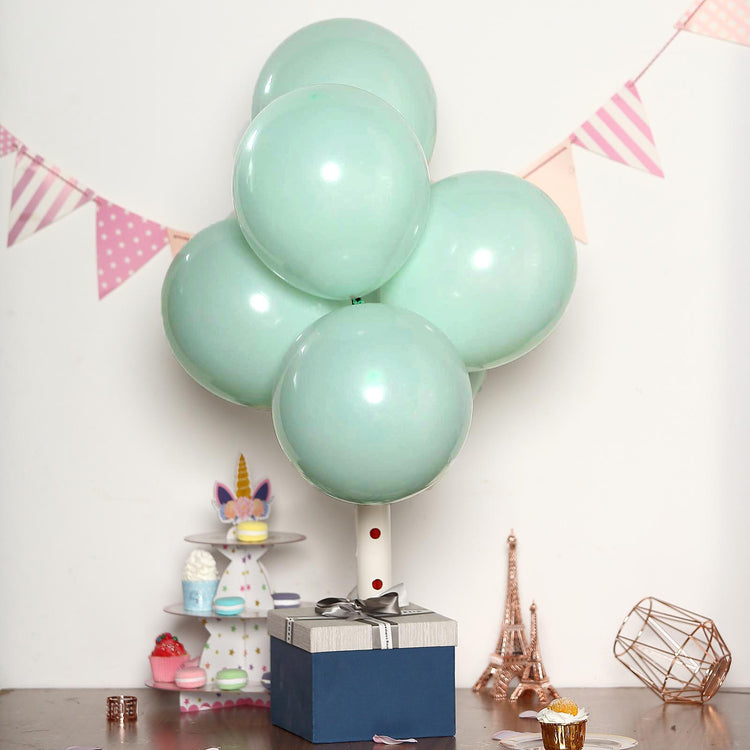 25 Pack 12 Inch Matte Pastel Turquoise Air or Helium Latex Balloons
