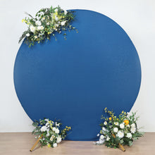 7.5 Feet Matte Royal Blue 2 Sided Round Spandex Wedding Backdrop Stand Cover