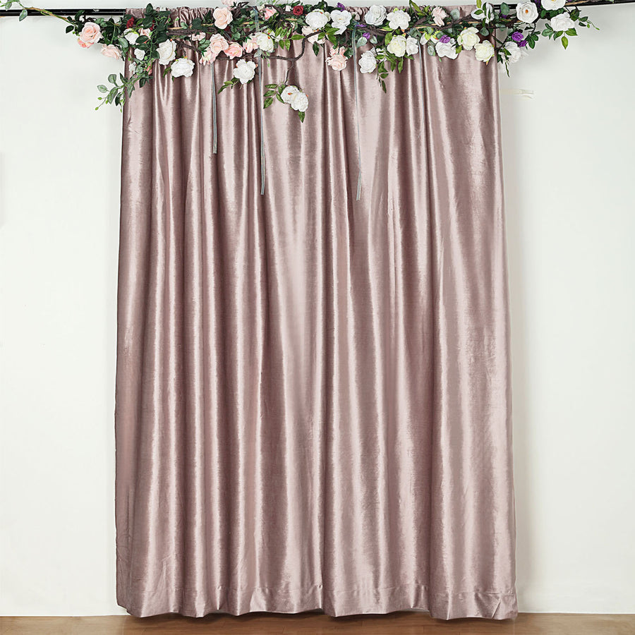8 Feet Mauve Premium Velvet Backdrop Stand Curtain Panel Privacy Drape