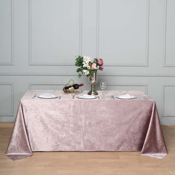Elevate Your Event with the Mauve Velvet Tablecloth