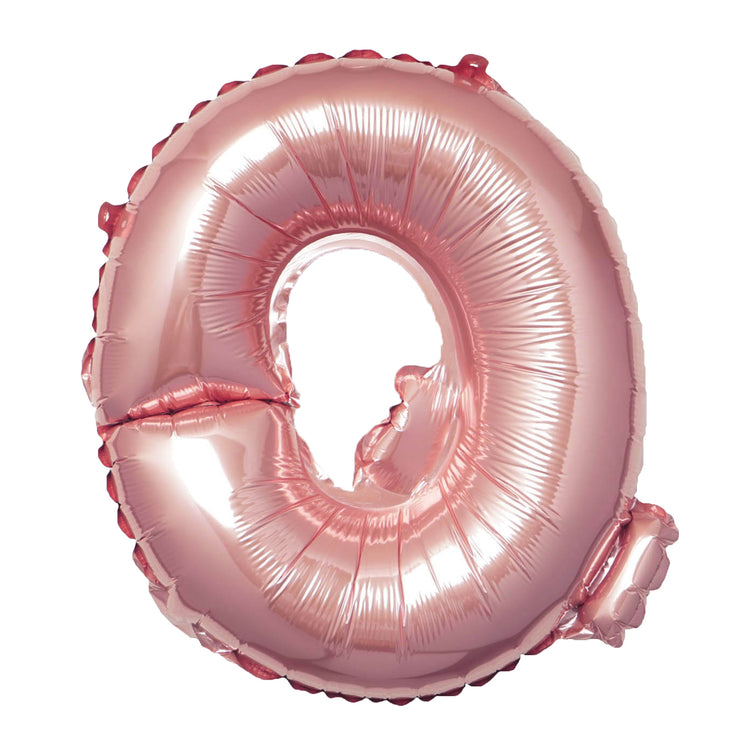 16inches Metallic Blush Mylar Foil Letter Balloons - Q#whtbkgd