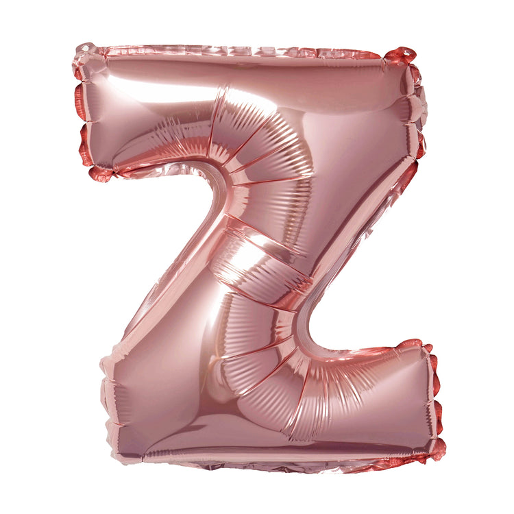 16inch Metallic Blush Mylar Foil Letter Balloons - Z#whtbkgd