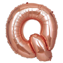 40 Inch Metallic Blush & Rose Gold Mylar Foil Q Letter Balloons#whtbkgd