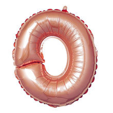 16 Inch Metallic Blush & Rose Gold Mylar Foil O Letter Balloons#whtbkgd