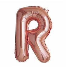 16 Inch Metallic Blush & Rose Gold Mylar Foil R Letter Balloons#whtbkgd