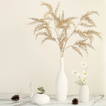 Add Glamour and Elegance to Your Décor with Metallic Gold Artificial Fern