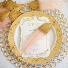 Metallic Gold Dipped Real Goose Feathers in Blush Pack of 30