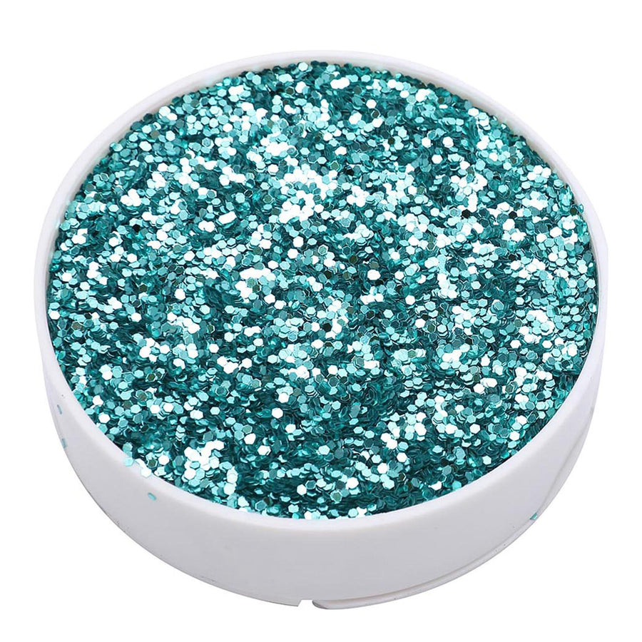 1 lb DIY Craft Bottle Metallic Turquoise Confetti Glitter#whtbkgd