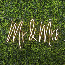 33 Inch LED Mr & Mrs Neon Light Sign Party Wall Décor 5 Feet Hanging Chain 