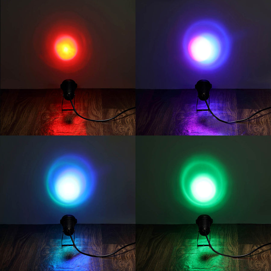 6 Watt Multicolor RGB LED Uplight Backdrop Spotlight with Remote Control#whtbkgd