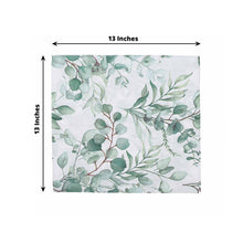 20 Pack | Green Foliage Eucalyptus Leaves Design Paper Napkins