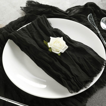 Versatile and Stylish Black Gauze Napkins for Every Occasion